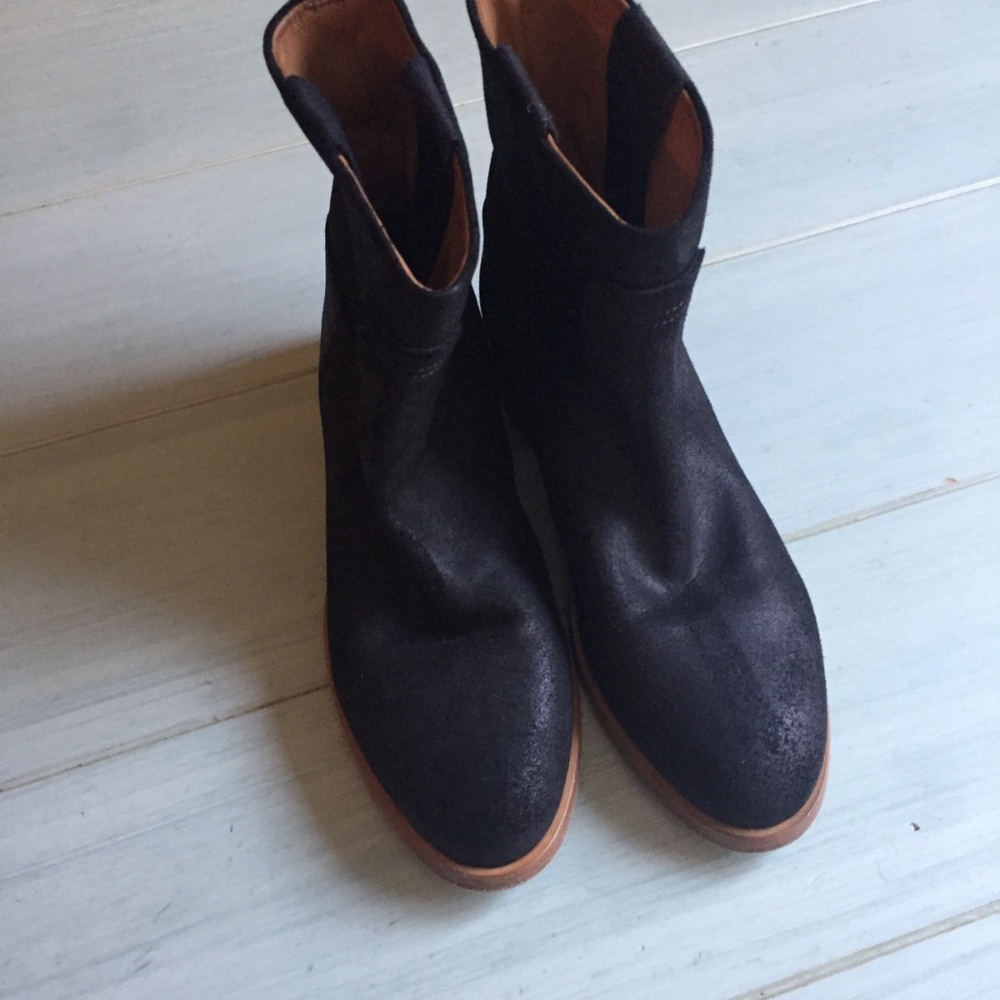 Rag & Bone Black Holly Suede Flat Ankle Boot